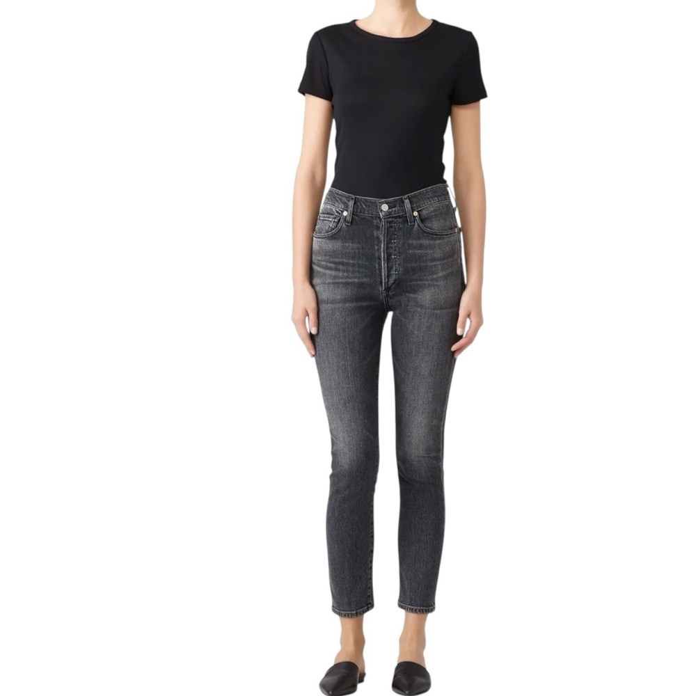 Citizens of Humanity Olivia High Rise crop Jeans in grey 31 excellent condition